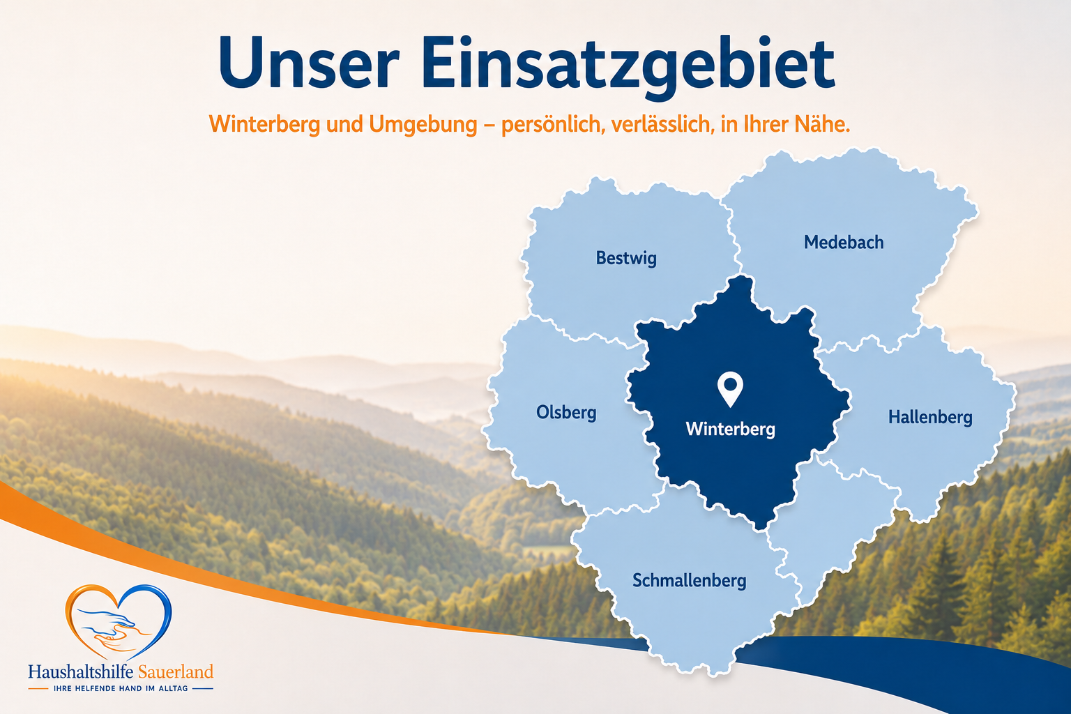 Einsatzgebiet der Haushaltshilfe Sauerland in Winterberg und Umgebung